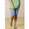 Zhenzi regular high waist denim short medium blue denim