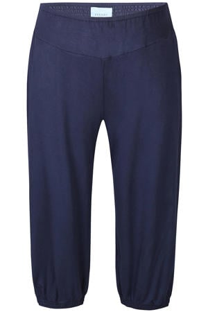 relaxed regular waist capri donkerblauw