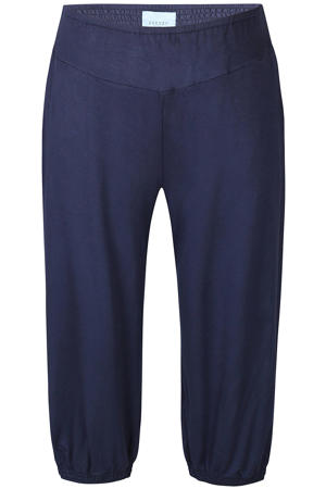 relaxed regular waist capri donkerblauw
