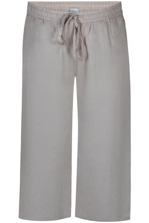 wide leg regular waist broek taupe