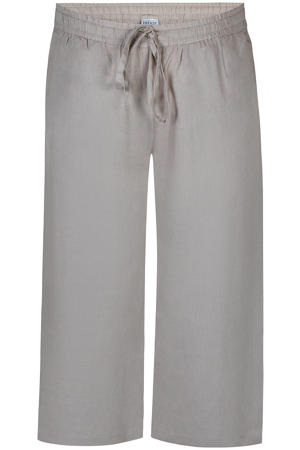 wide leg regular waist broek taupe