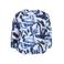 Zhenzi gebloemde top blauw