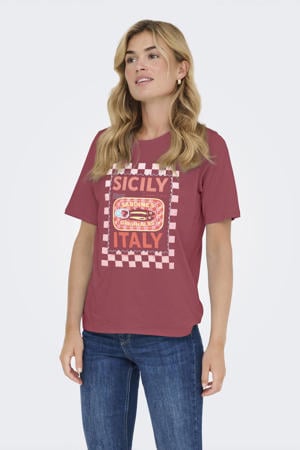 T-shirt - donkerrood