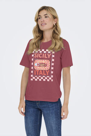 T-shirt - donkerrood
