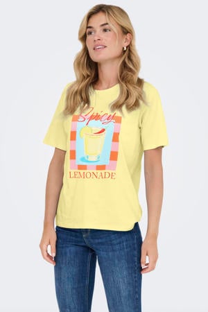 T-shirt - lichtgeel