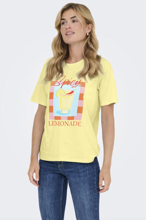 T-shirt - lichtgeel