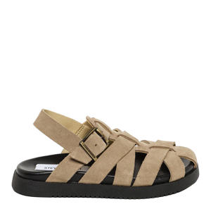suède sandalen taupe