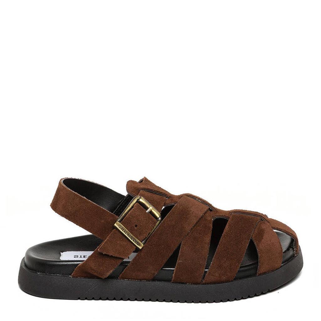 Donkerblauwe meisjes Steve Madden Jmamba suède sandalen met gesp