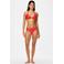 PIECES voorgevormde triangel bikinitop PCBAOMI koraalrood