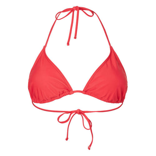 PIECES voorgevormde triangel bikinitop PCBAOMI koraalrood afbeelding