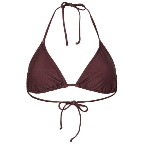 PIECES voorgevormde triangel bikinitop PCBAOMI bruin afbeelding