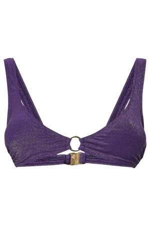 voorgevormde bikinitop PCLAOMI met lurex paars