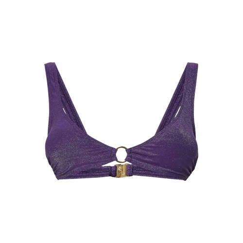 PIECES voorgevormde bikinitop PCLAOMI met lurex paars afbeelding
