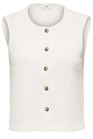 top met textuur ecru