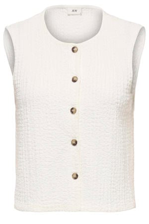 top met textuur ecru