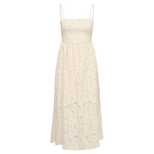 maxi jurk broderie beige