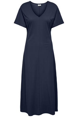 midi jurk donkerblauw