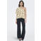 JDY one shoulder top met stippen ecru