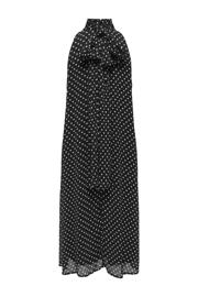 thumbnail: Zwart en witte dames JDY halterjurk van polyester met stippenprint en geweven detail