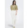 JDY blousetop met textuur lichtkaki