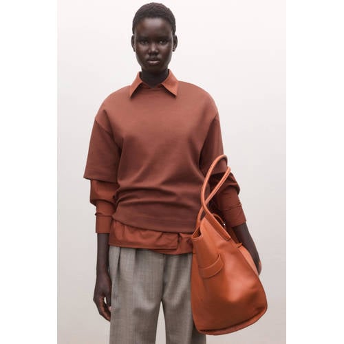 Mango T-shirt roodbruin afbeelding