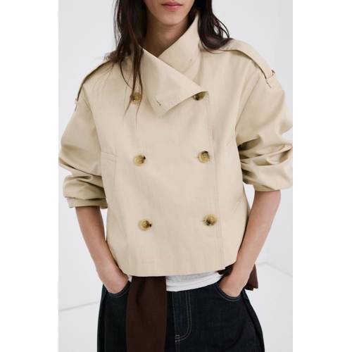 Mango trenchcoat beige afbeelding