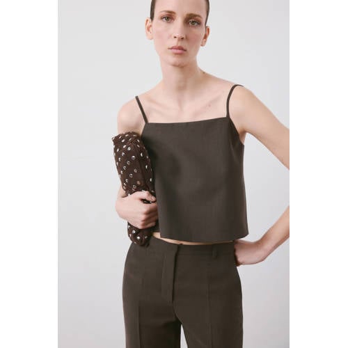 Mango top bruin afbeelding