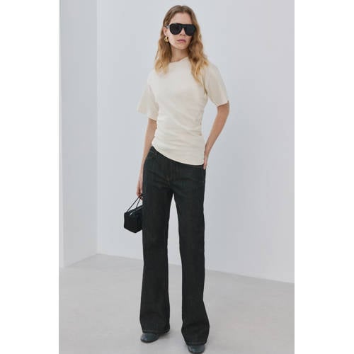 Mango asymmetrische top lichtgeel afbeelding