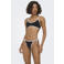ONLY voorgevormde crop bikini set met strik - zwart