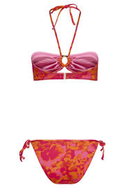 thumbnail: ONLY voorgevormde bikini set met print rood/oranje/roze