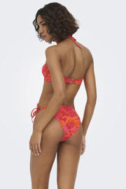 thumbnail: ONLY voorgevormde bikini set met print rood/oranje/roze
