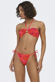 thumbnail: ONLY voorgevormde bikini set met print rood/oranje/roze