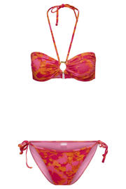 thumbnail: ONLY voorgevormde bikini set met print rood/oranje/roze