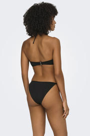 thumbnail: ONLY strapless voorgevormde bandeau bikinitopje zwart