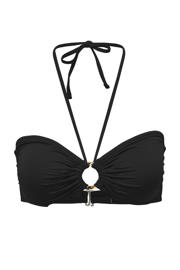thumbnail: ONLY strapless voorgevormde bandeau bikinitopje zwart
