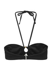 thumbnail: ONLY strapless voorgevormde bandeau bikinitopje zwart