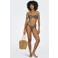 ONLY voorgevormde strapless bikinitopje met panterprint beige/zwart