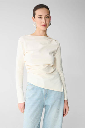 asymmetrische top ecru