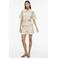 VILA katoenen regular fit jacquard short - ecru