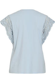 thumbnail: VILA katoenen regular fit top - lichtblauw