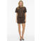 VILA katoenen regular fit jacquard short - bruin