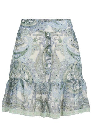 korte rok met paisley - groen