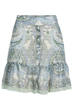 korte rok met paisley - groen