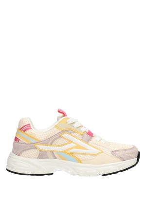 sneakers wit/geel/roze