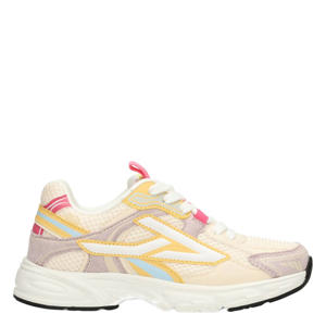 sneakers wit/geel/roze