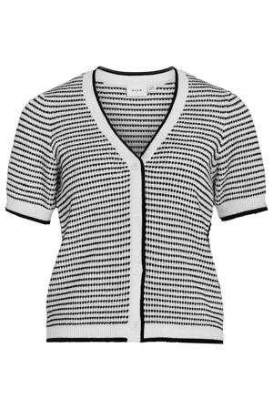 katoenen gestreept vest - wit