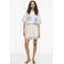 VILA regular fit korte broek met borduursels - wit