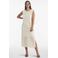 VILA broderie midijurk - ecru