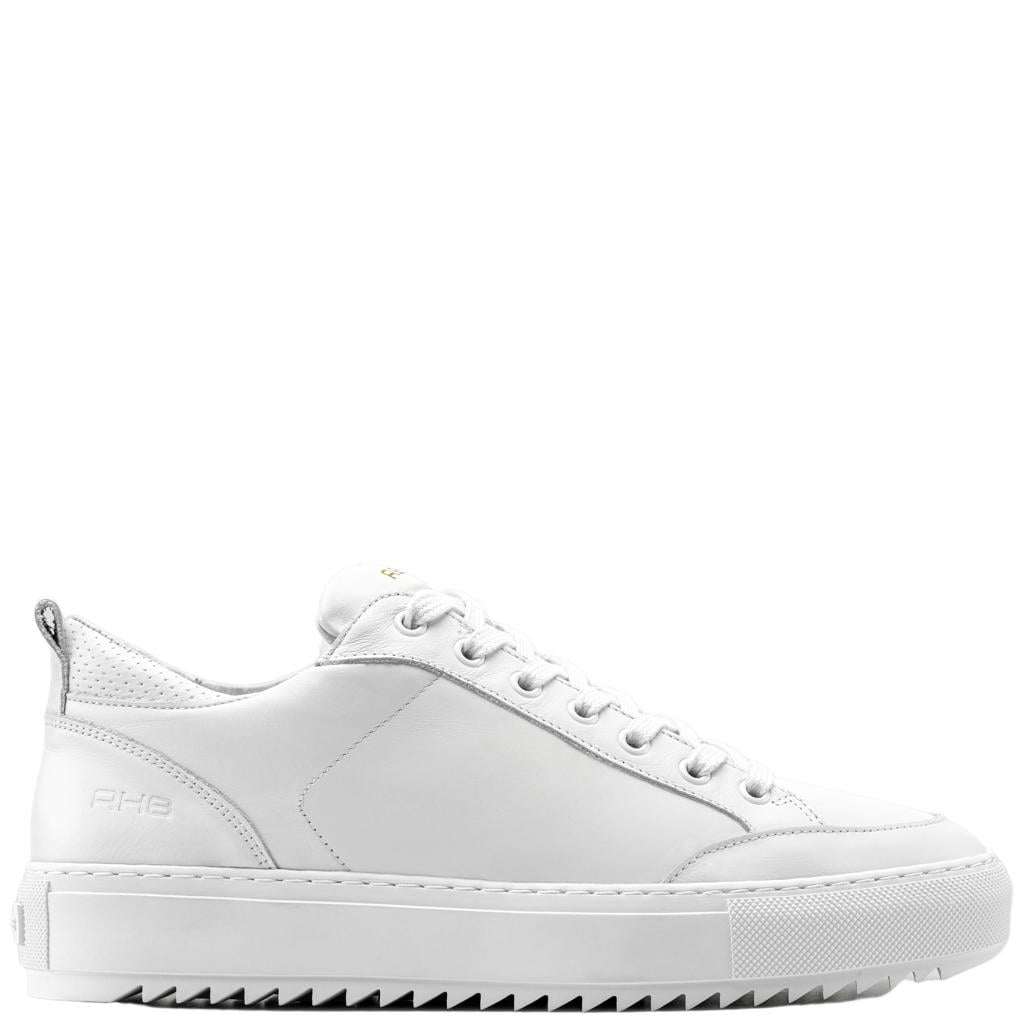 Witte heren Rehab Crash leren sneakers met veters