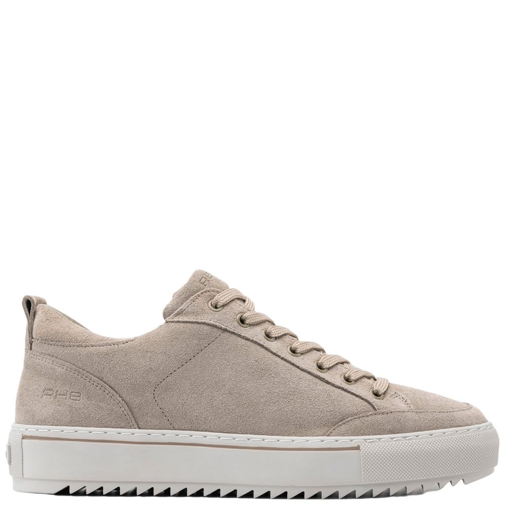 Taupe heren Rehab Crash suède sneakers met veters